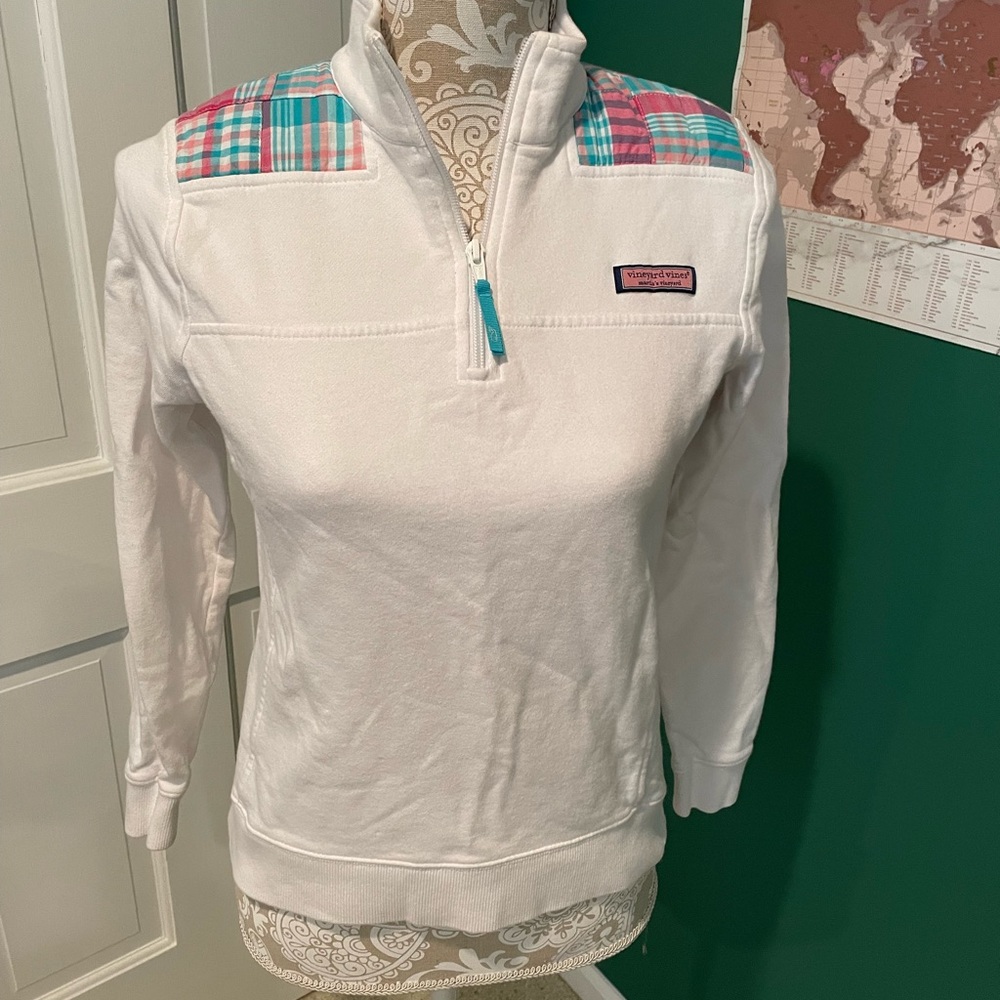 Vineyard Vines White Madras Plaid Shep Shirt XS